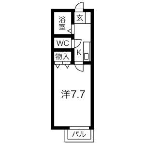1K 間取り図