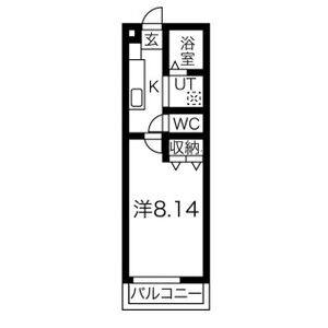 1K 間取り図