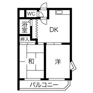 2DK 間取り図
