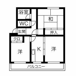 3DK 間取り図