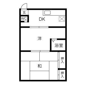 2DK 間取り図