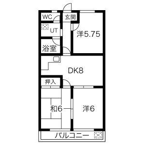 3DK 間取り図