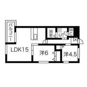 2LDK 間取り図