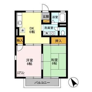 2DK 間取り図