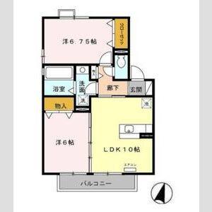 2LDK 間取り図