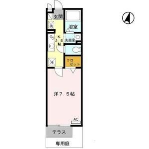 1K 間取り図
