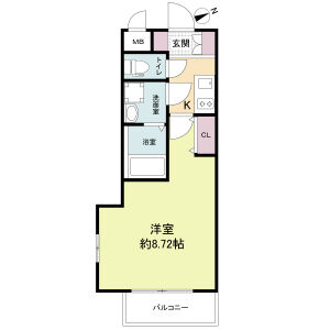 1K 間取り図