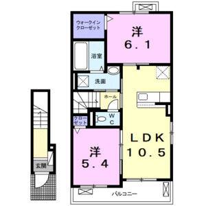2LDK 間取り図