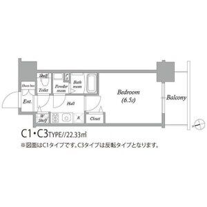 1K 間取り図
