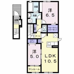 2LDK 間取り図