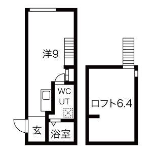 1K 間取り図