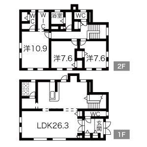 3LDK 間取り図