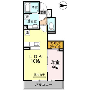 1LDK 間取り図