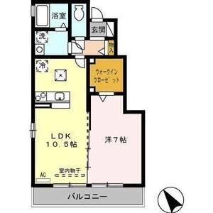 1LDK 間取り図