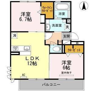 2LDK 間取り図