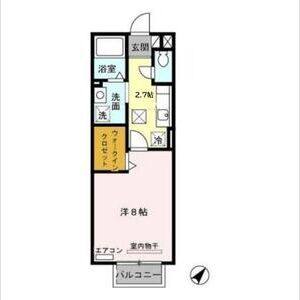 1K 間取り図