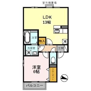 1LDK 間取り図