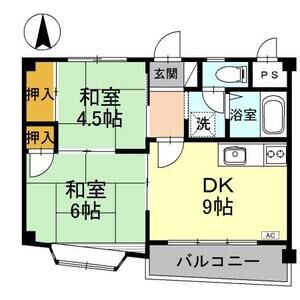 2DK 間取り図