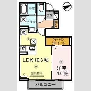 1LDK 間取り図