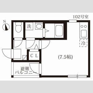 ワンルーム 間取り図