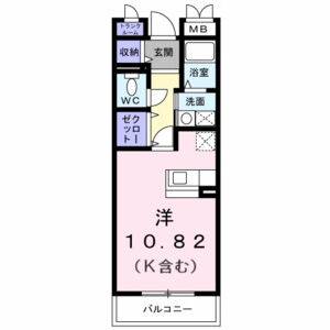 1K 間取り図