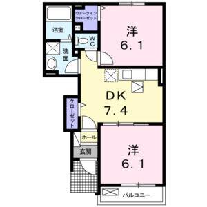 2DK 間取り図