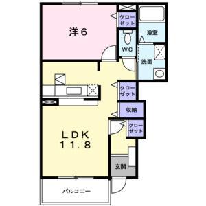 1LDK 間取り図