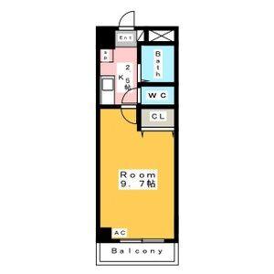 1K 間取り図