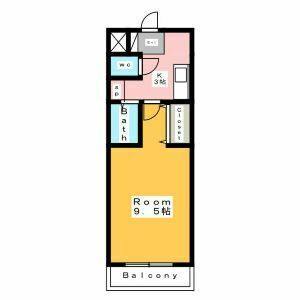 1K 間取り図