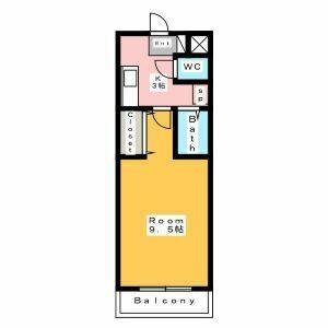 1K 間取り図