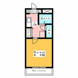 1K 間取り図