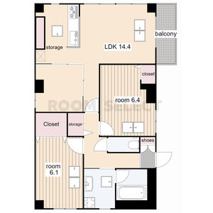 2LDK 間取り図