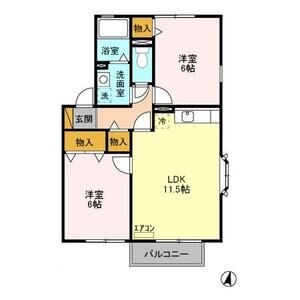 2LDK 間取り図
