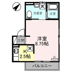 1K 間取り図