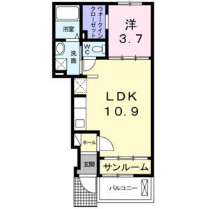1LDK 間取り図