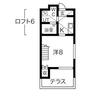 1K 間取り図