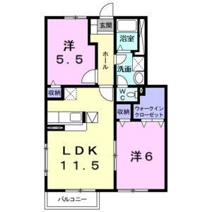 2LDK 間取り図