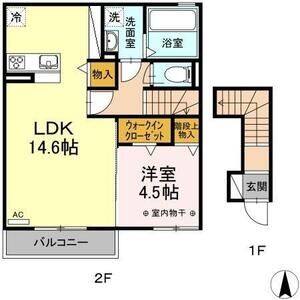 1LDK 間取り図