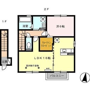 1LDK 間取り図