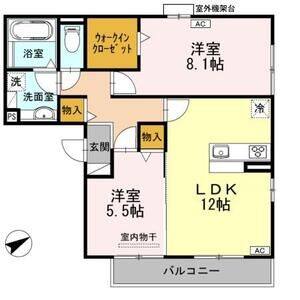 2LDK 間取り図