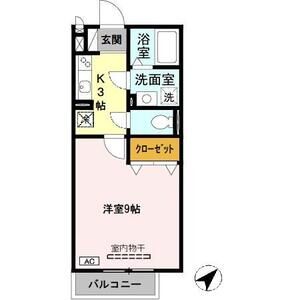 1K 間取り図