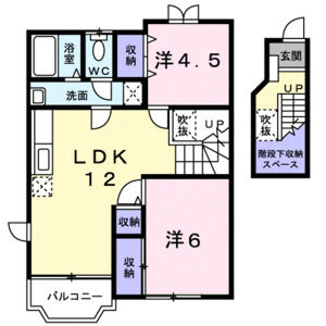 2LDK 間取り図