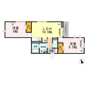 2LDK 間取り図