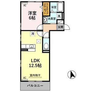 1LDK 間取り図