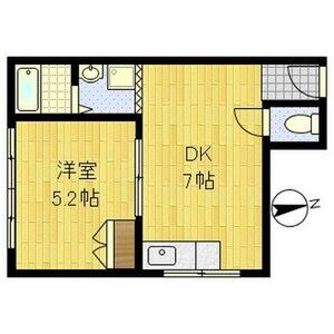 1DK 間取り図
