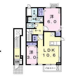 2LDK 間取り図