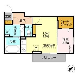 1LDK 間取り図