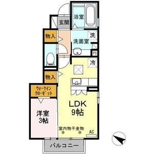 1LDK 間取り図