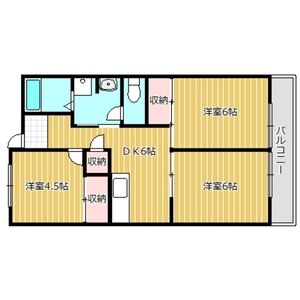 3DK 間取り図