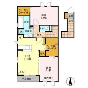 2LDK 間取り図